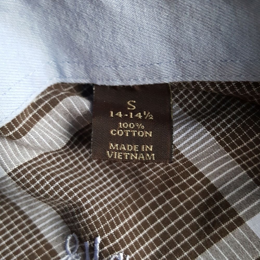 Tasso Elba men's plaid button down shirt - Picture 4 of 5